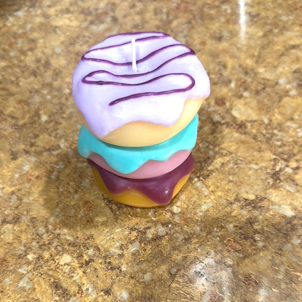 Colorful Donut Stack Candle - Picture 5 of 5